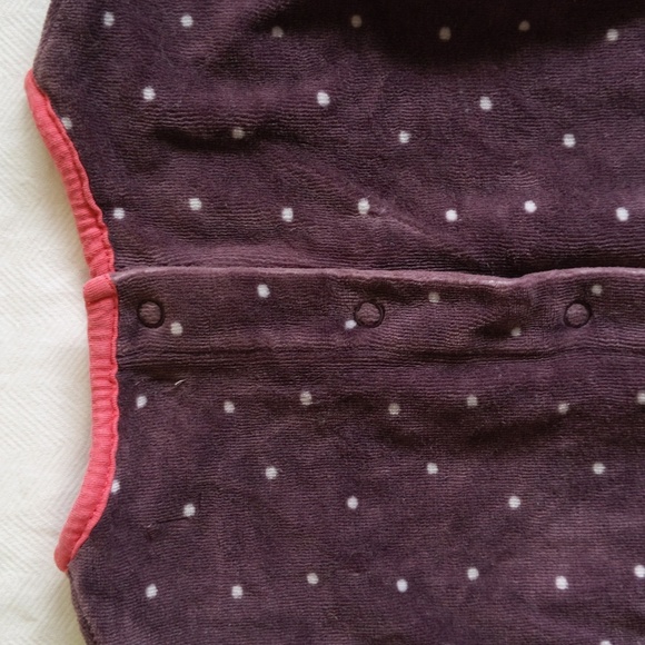 baby boden purple dotted velour swing dress with heart pockets 18-24 months girl - Picture 5 of 7